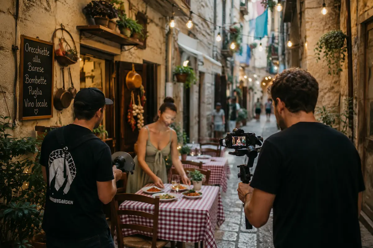 Creazione di contenuti social e reel professionali per ristorante nel centro storico di Bari realizzati da un’agenzia web Bari specializzata in marketing digitale e pubblicità online.
